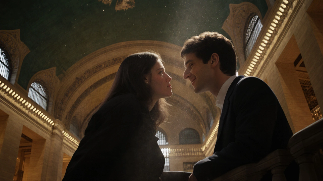 Two people whispering to each other at opposite ends of the Whispering Gallery.