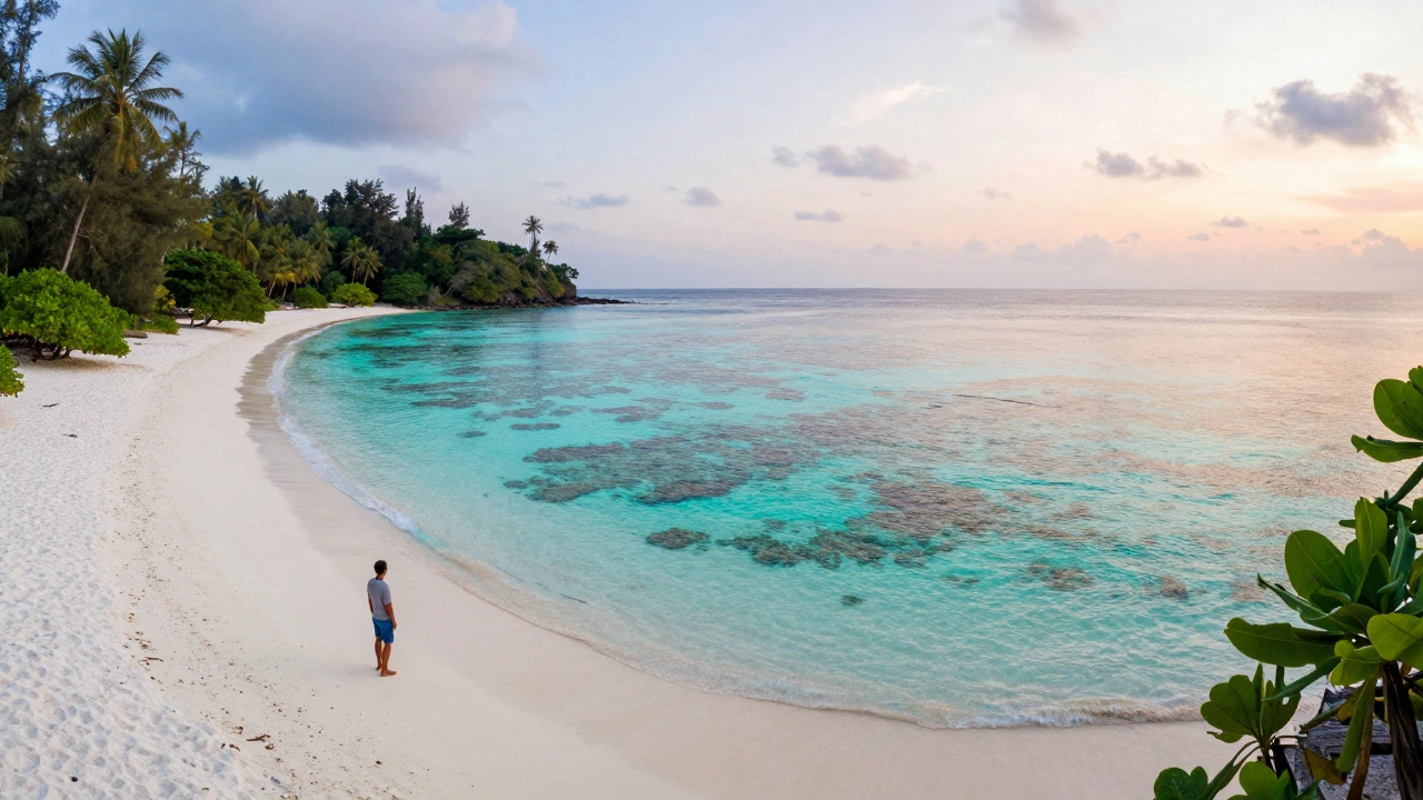 Pristine Radhanagar Beach in Andaman with clear turquoise waters