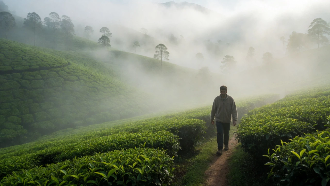 Misty tea plantations in Munnar offering cool summer retreat