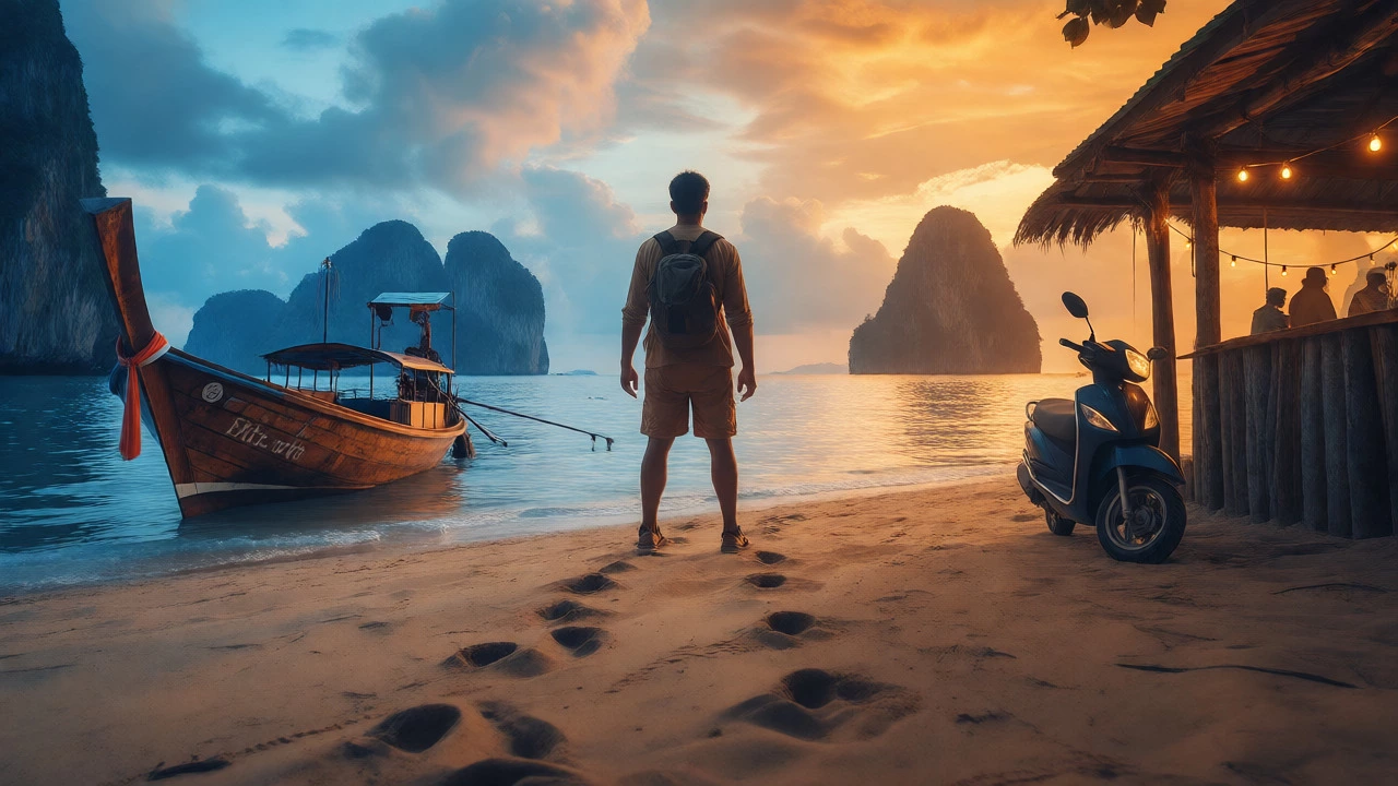 Traveler deciding between Phuket island views and Goa nightlife